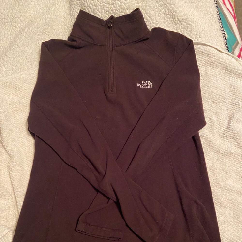 quarter zip north face fleece pullover